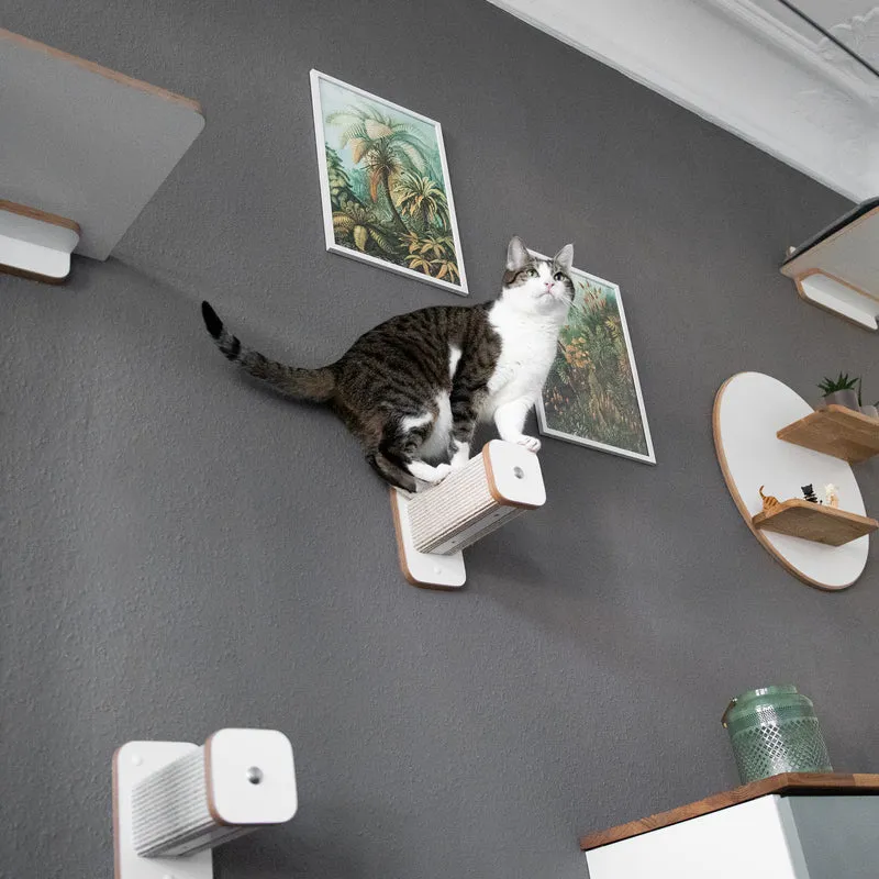 KATZENA(R)Thletik | Kletterwand Set - 3 HÜPFSTÄMME für Katzen